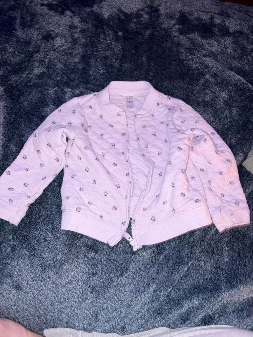 Carter's Light Purple Quilted Floral Jacket